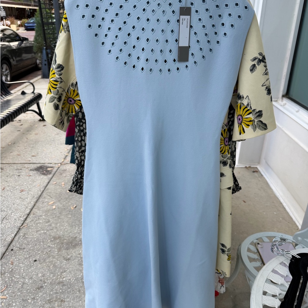 Light Blue Knit Dress Lela Rose Retails $1,250